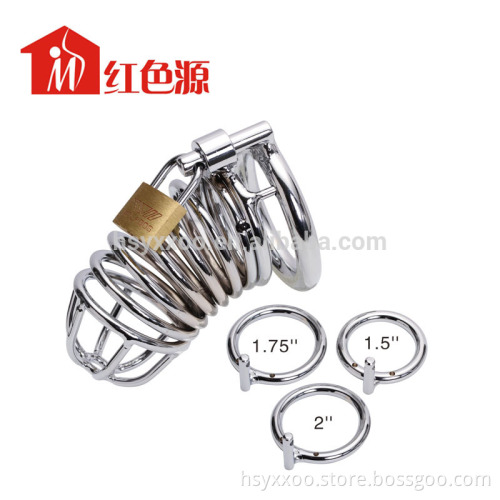 2017 new design 3 optional rings Male Chastity Device for male cock cage